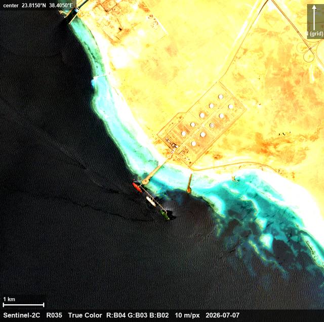 Ras al Muajjiz crude terminal, Yanbu: berth occupancy shifts from intermittent to near-continuous